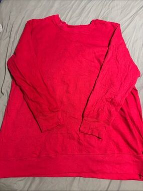Woman Within Bright Pink Crewneck Pullover Sweater